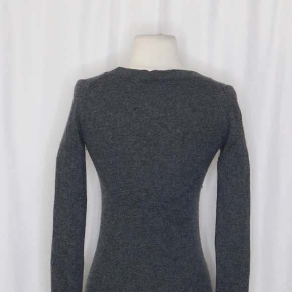 THEORY Demonte Royal Gray Cashmere Scoop Neck Sweater Pullover Knit P Tall XS - Picture 8 of 12